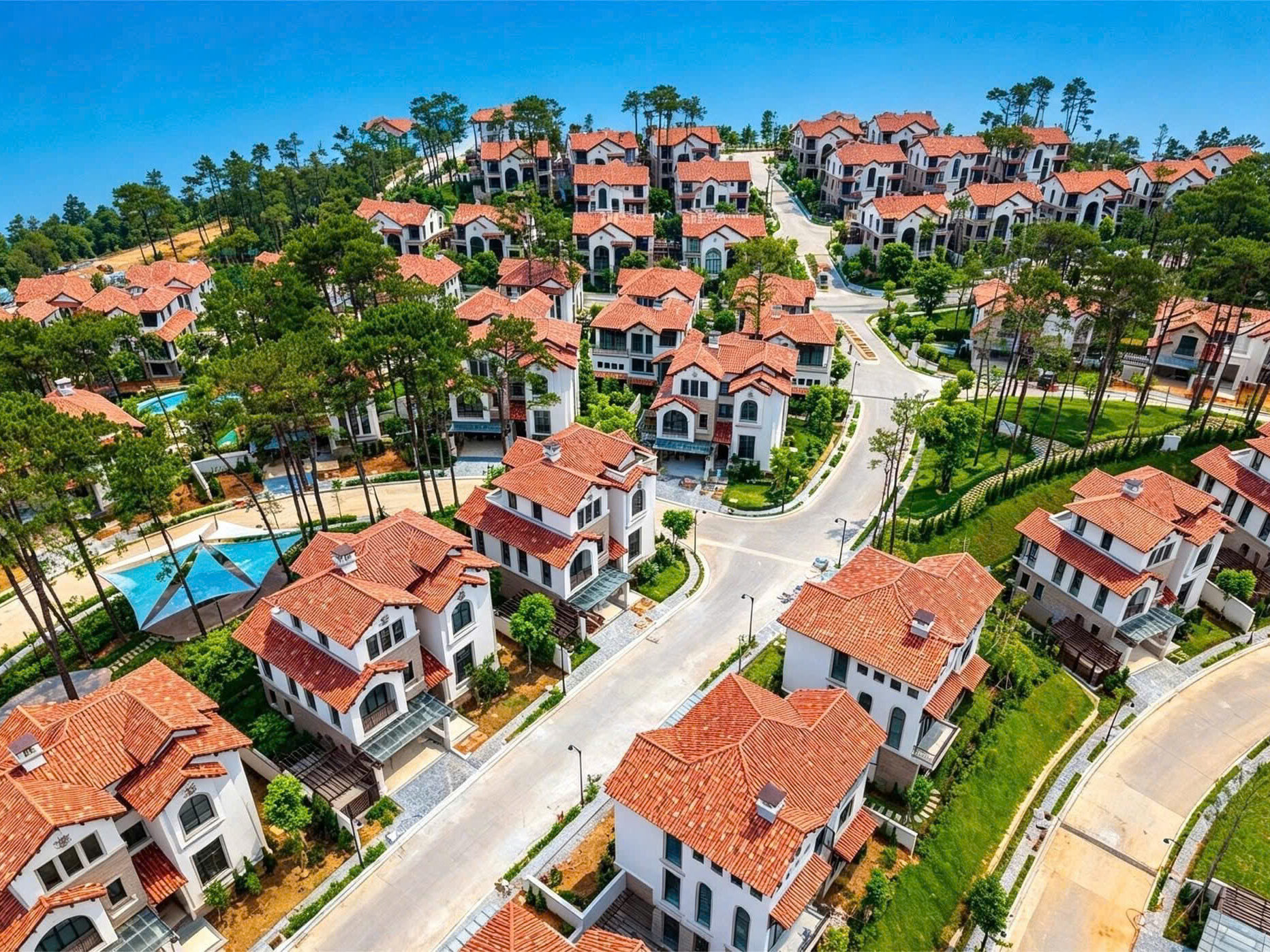 Hình ảnh thực tế khu biệt thự Valley Park tại Thanh Xuân Valley tháng 10/2026