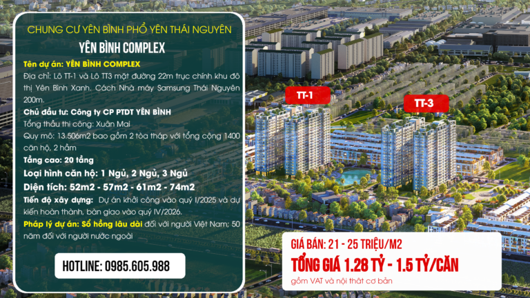 Chung cư Yên Bình Complex Phổ yên Thái Nguyên Chung cư Yên Bình Complex Phổ yên Thái Nguyên
