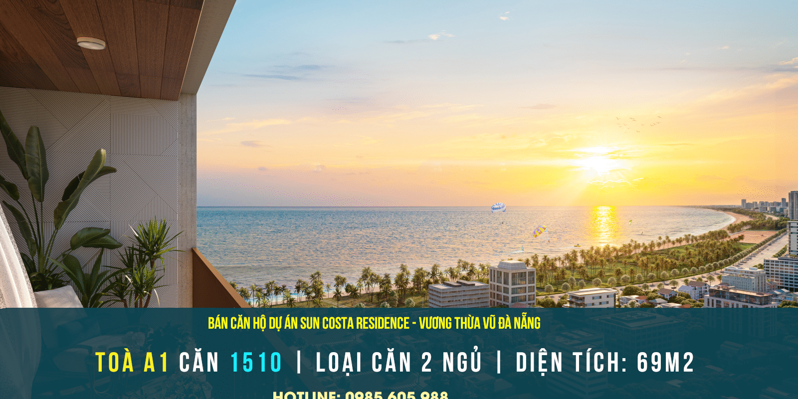 Thông tin bán căn hộ 1510 Toà A1 dự án Sun Costa Residences ( Sun Vương Thừa Vũ ) Đà Nẵng 2025 Thông tin bán căn hộ 1510 Toà A1 dự án Sun Costa Residences ( Sun Vương Thừa Vũ ) Đà Nẵng 2025