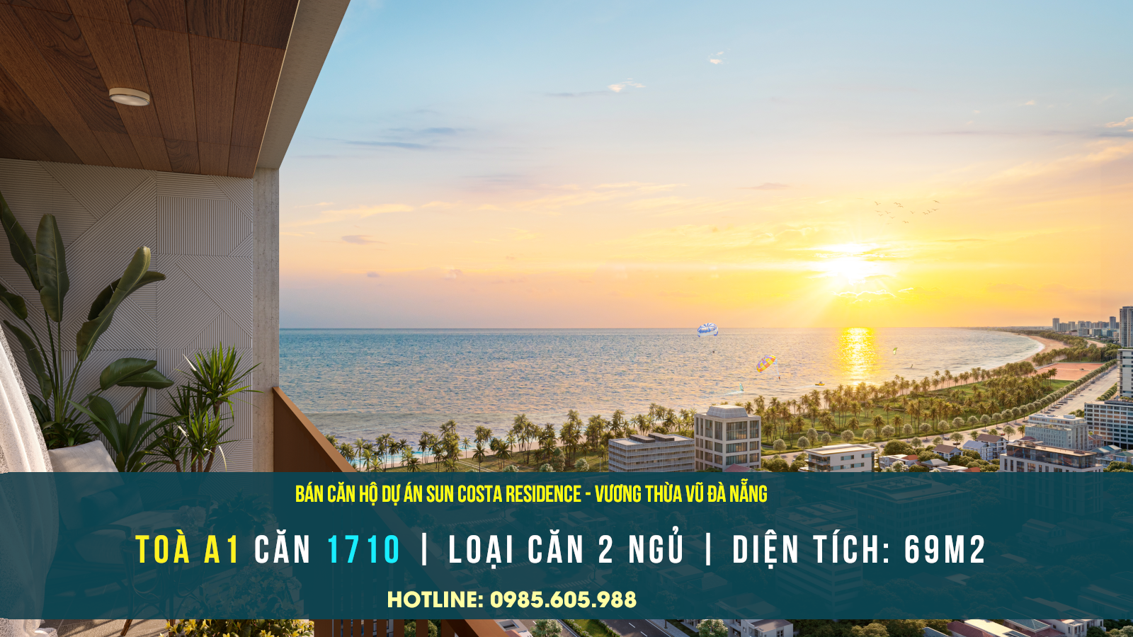 Thông tin bán căn hộ 1710 Toà A1 dự án Sun Costa Residences ( Sun Vương Thừa Vũ ) Đà Nẵng 2025 Thông tin bán căn hộ 1710 Toà A1 dự án Sun Costa Residences ( Sun Vương Thừa Vũ ) Đà Nẵng 2025