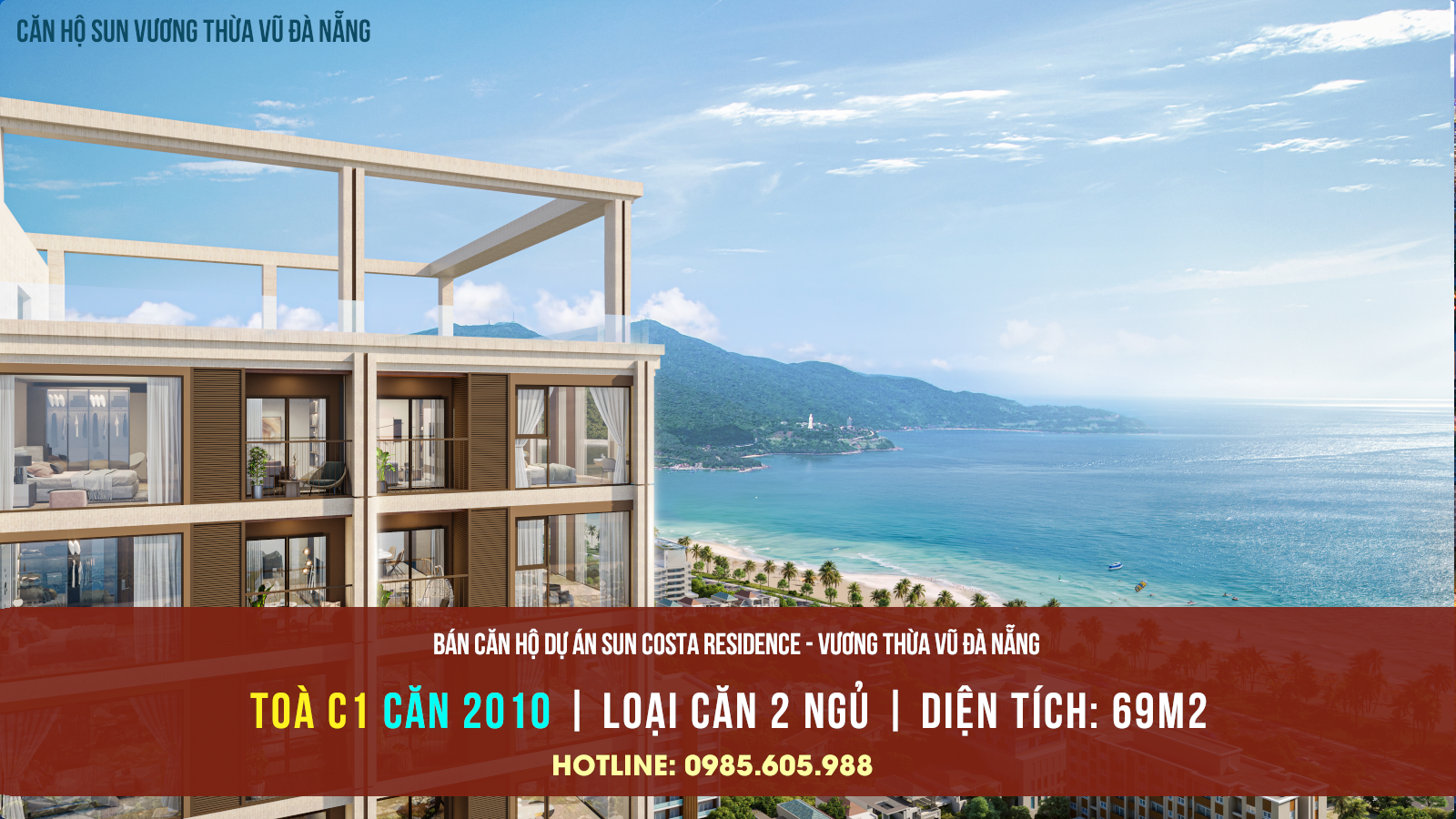 Thông tin bán căn hộ 2010 Toà C1 dự án Sun Costa Residences ( Sun Vương Thừa Vũ ) Đà Nẵng 2025