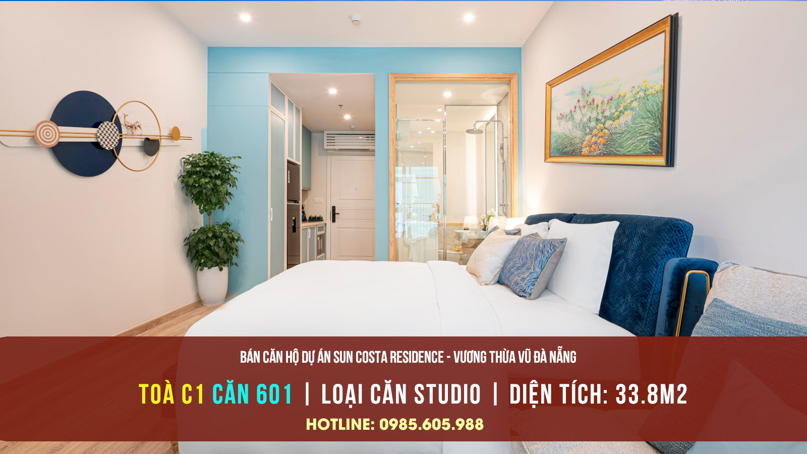 Thông tin bán căn hộ Studio C1 601 dự án Sun Costa Residences ( Sun Vương Thừa Vũ ) Đà Nẵng 2025