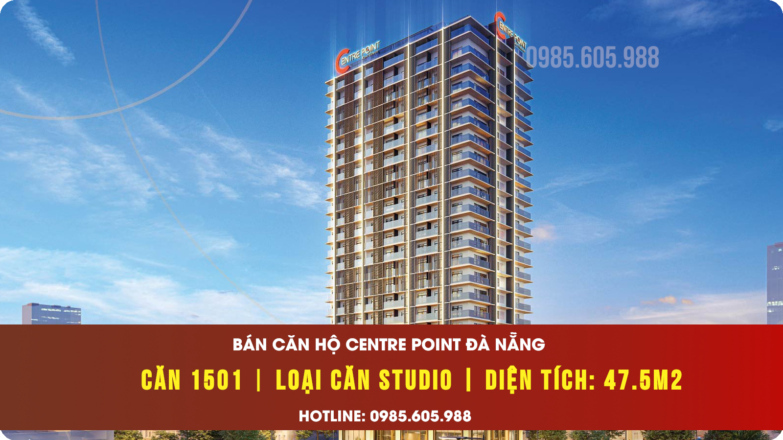 Can ho CH1501 Thông tin căn hộ số 1501 dự án Centre Point Đà Nẵng 2025