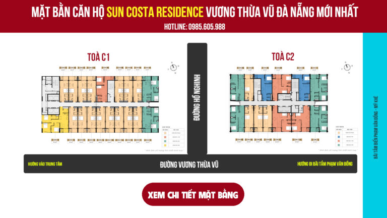Mặt bằng dự án Sun Costa Residene Vương Thừa Vũ Đà Nẵng