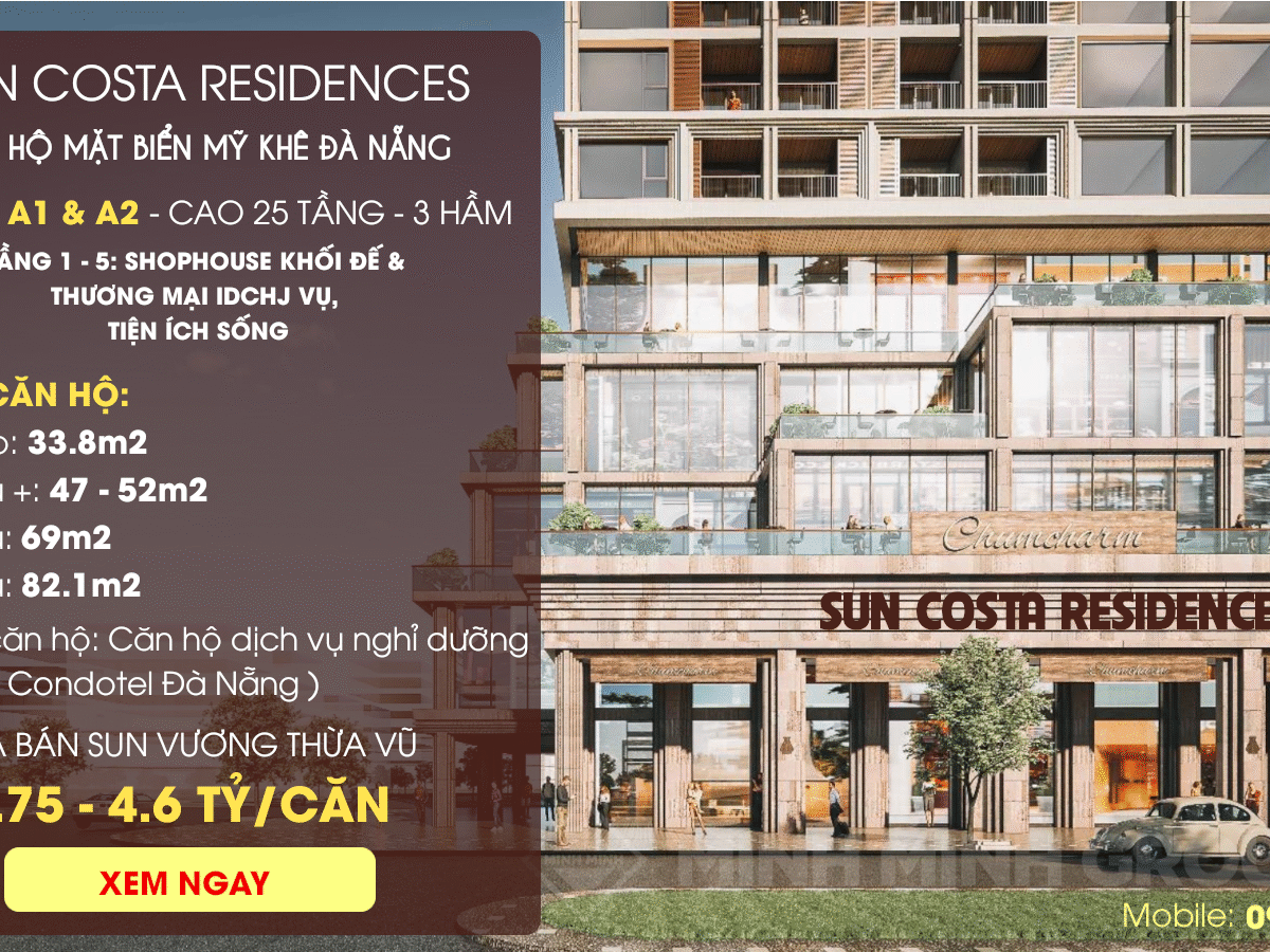 Thông tin dự án Sun Costa Residences ( căn hộ Sun Group Vương Thừa Vũ ) 2025