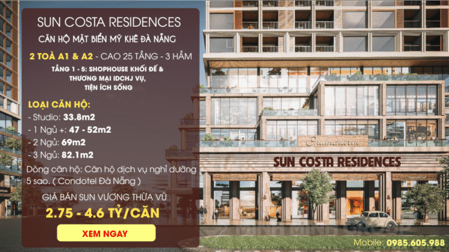 Thông tin dự án Sun Costa Residences ( căn hộ Sun Group Vương Thừa Vũ ) 2025