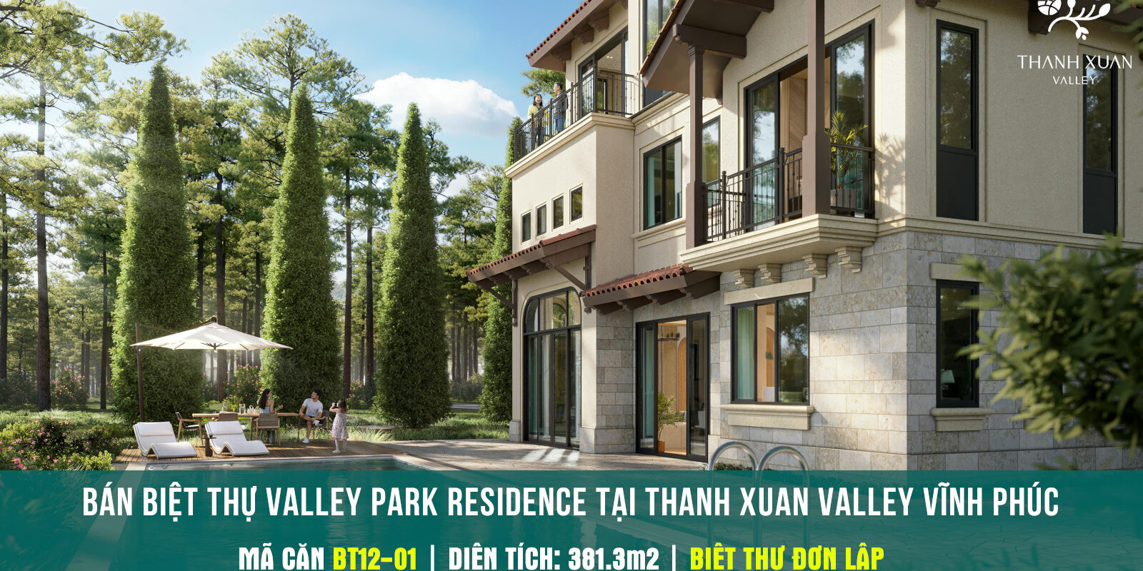 Bán biệt thự Đơn Lập Thung Lũng Thanh Xuân Mã căn BT12-01