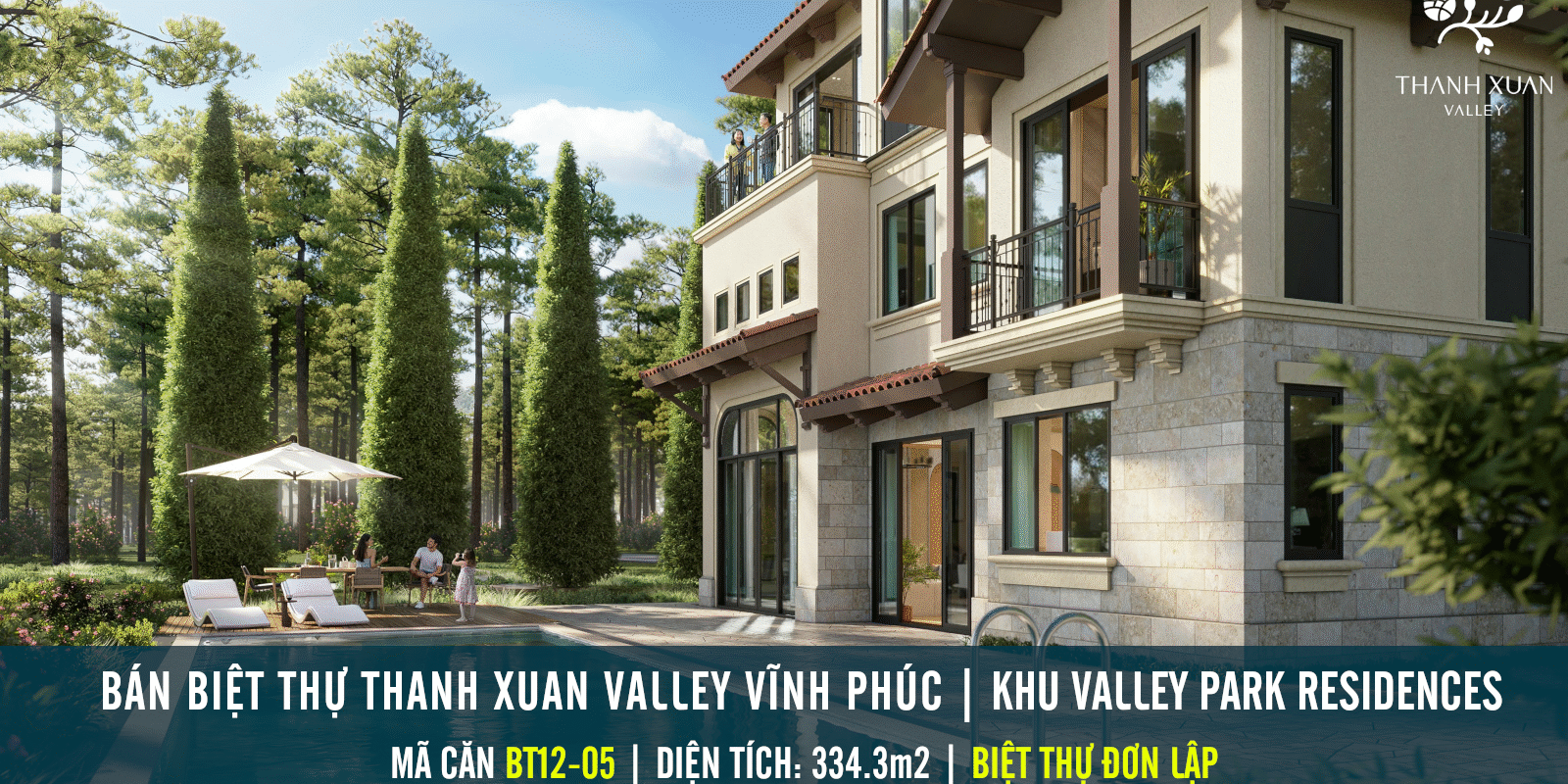 Bán Biệt thự Thanh Xuan Valley Bim Group Vĩnh Phúc | Căn BT12-05 Valley Park