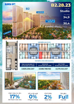 Bán căn Studio Sun Blanca Vũng Tàu Toà B2 căn B2.28.23. LH: 0985.605.988