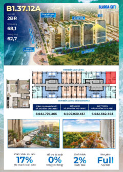 Bán căn 2 Ngủ Sun Blanca Vũng Tàu Toà B1 căn B1.37.12a. LH: 0985.605.988
