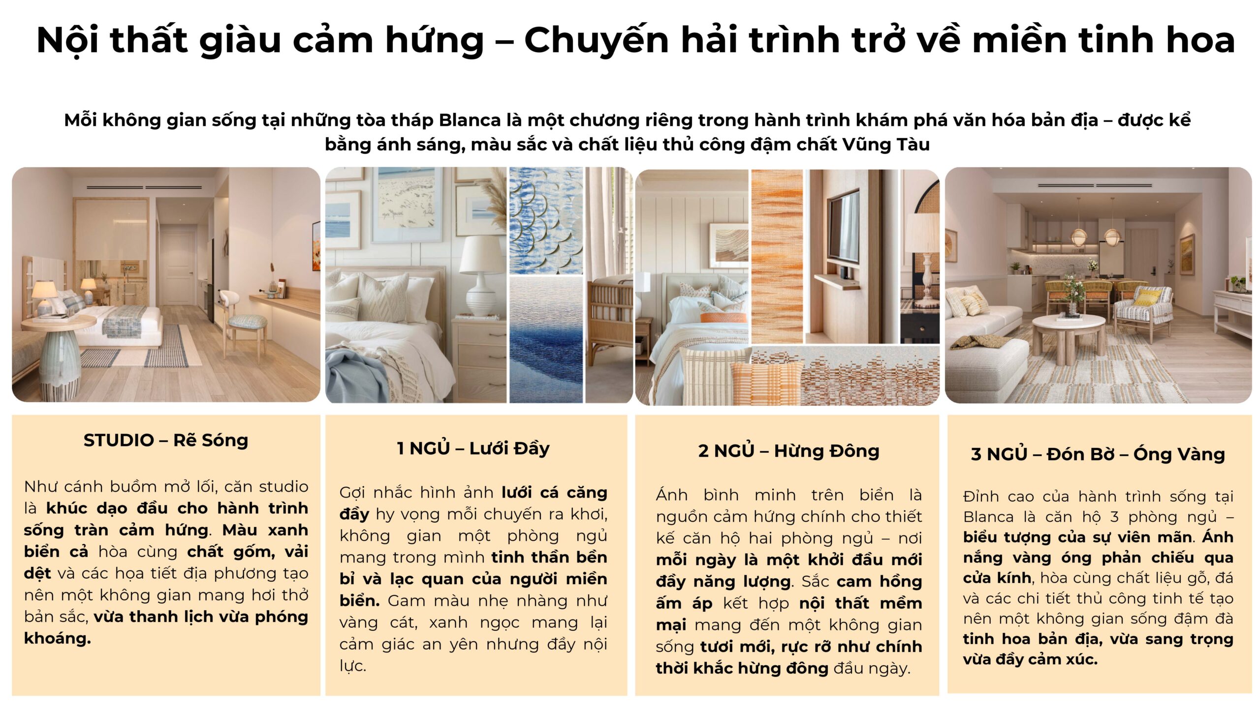 Thiết kế nội thất căn hộ nghỉ dưỡng Blanca Vũng Tàu 2025 Thiết kế nội thất căn hộ nghỉ dưỡng Blanca Vũng Tàu 2025