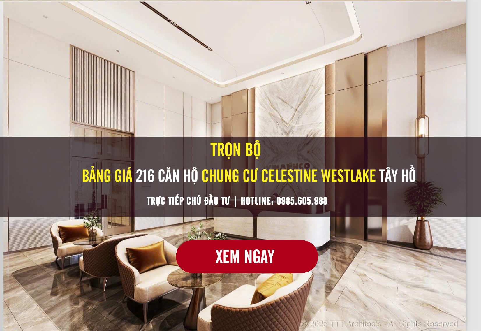 Trọn bộ bảng giá chung cư Celestine Westlake Tây Hồ Hà Nội