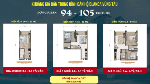 Giá bán căn hộ Blanca Sun Group Vũng Tàu toà B1, B2, B3 năm 2025 Giá bán căn hộ Blanca Sun Group Vũng Tàu toà B1, B2, B3 năm 2025