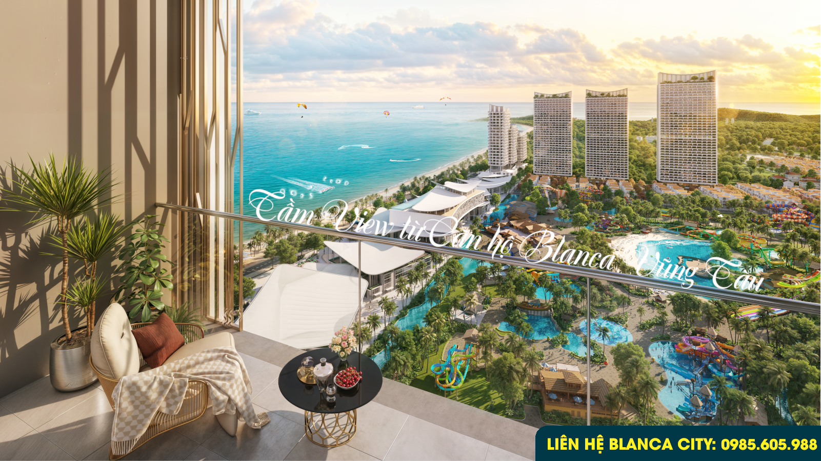 Tầm view từ Ban công tại căn hộ nghỉ dưỡng Blanca City Vũng Tàu Tầm view từ Ban công tại căn hộ nghỉ dưỡng Blanca City Vũng Tàu