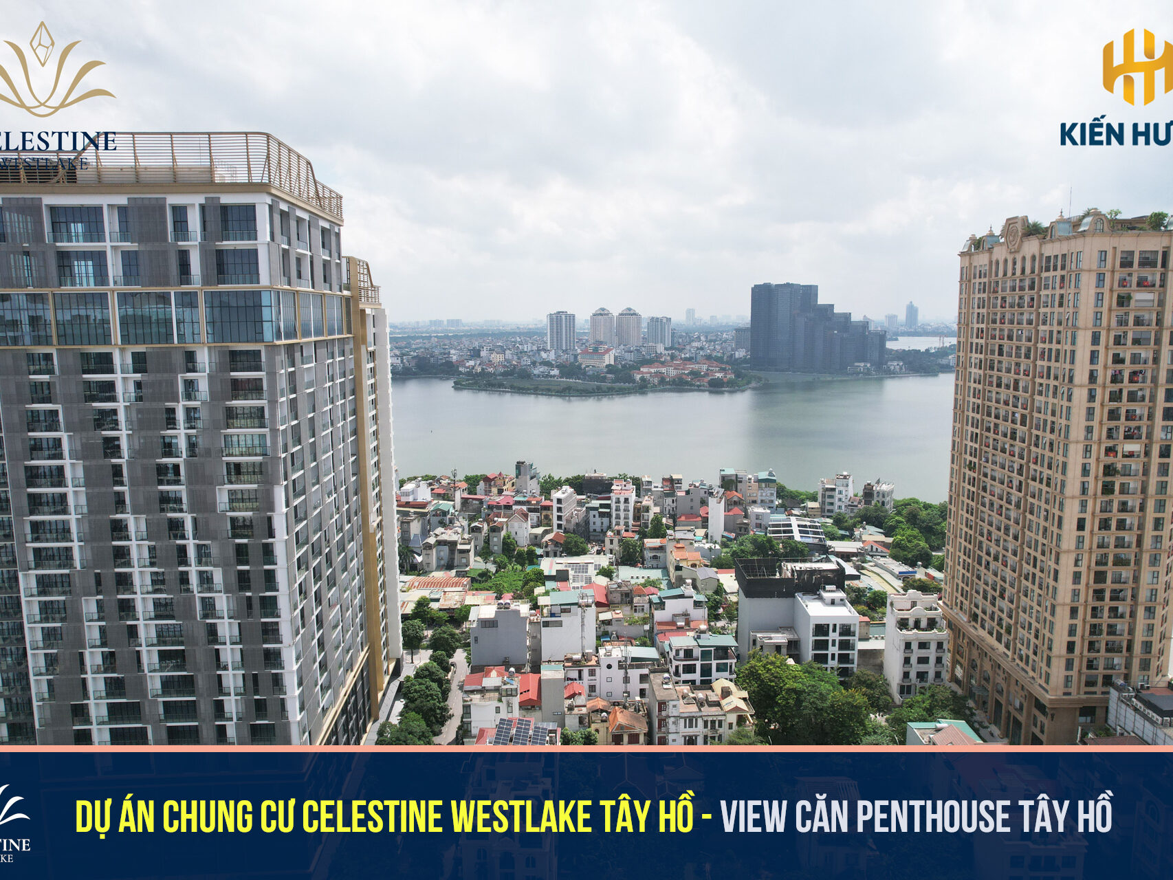 Hình ảnh View căn Penthouse Chung cư Tây hô Celestine Westlake
