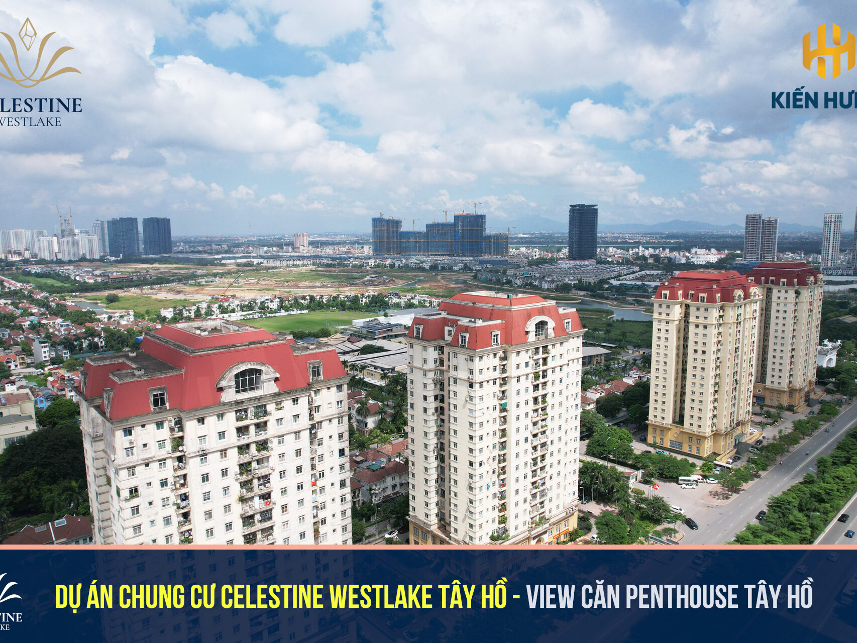 Hình ảnh View căn Penthouse Chung cư Tây hô Celestine Westlake