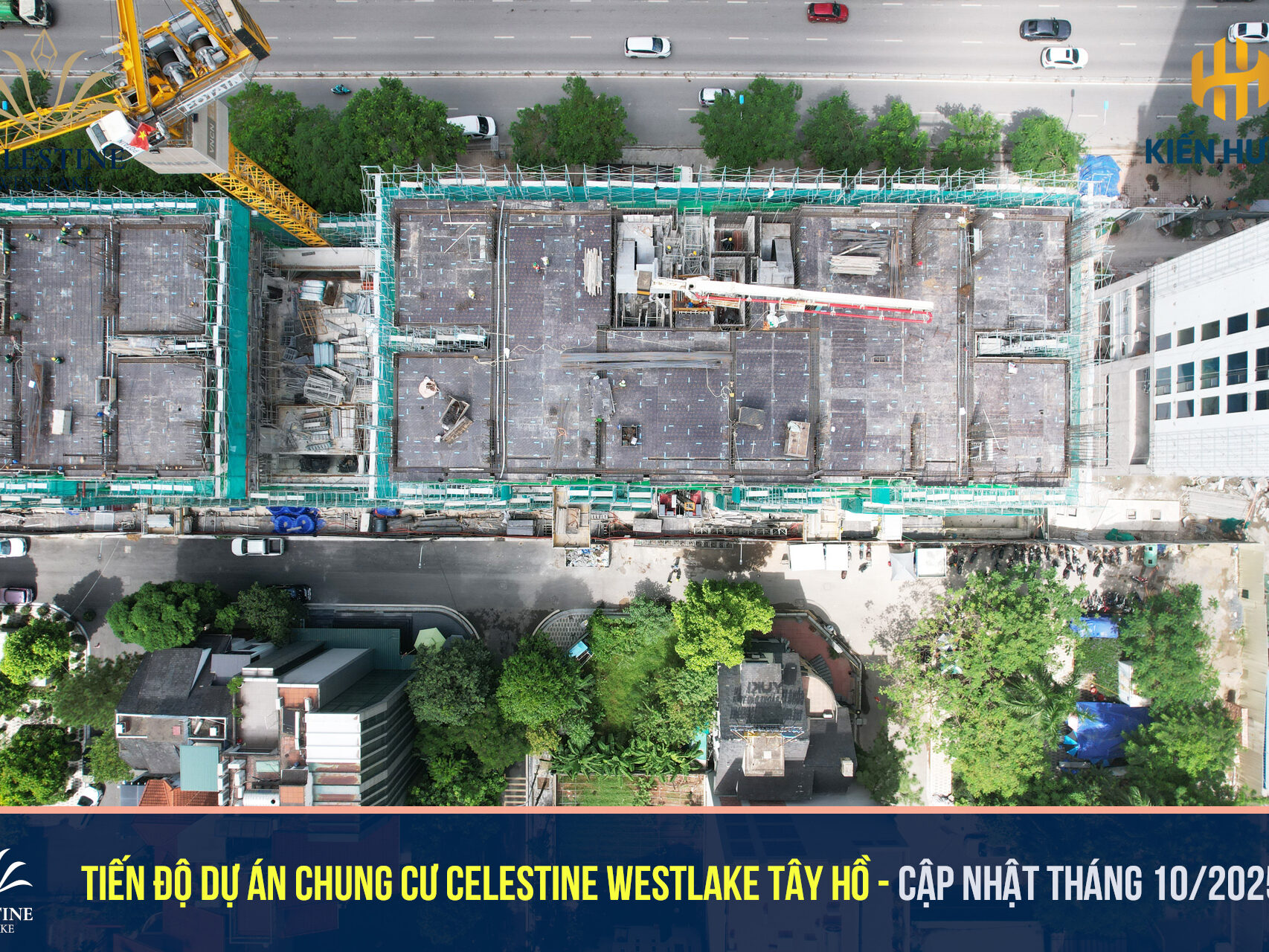 Tiến độ chung cư Celestine Westlake Tây Hồ Tháng 10/2025