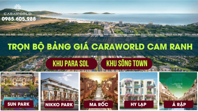 Bảng giá Caraworld Cam Ranh Khánh Hoà 2025