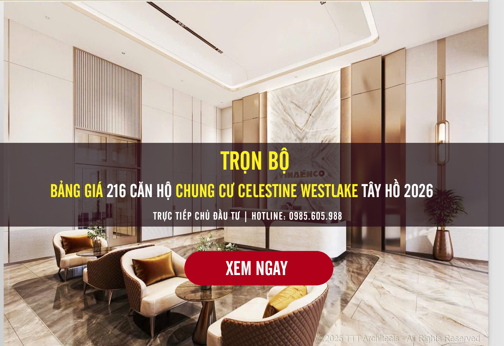 Xem ngay bảng giá căn hộ và giá bán Celestine Westlake Tây Hồ 2026