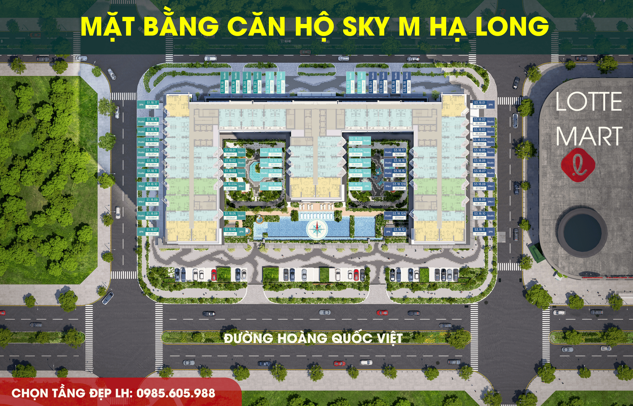 Mặt bằng căn hộ SkyM Hạ Long topview Mặt bằng căn hộ SkyM Hạ Long topview
