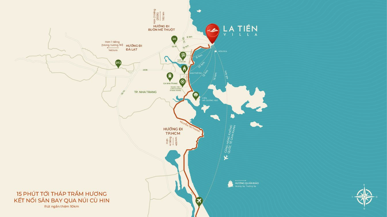 Bản đồ dự án La Tiên Villa tại Nha Trang