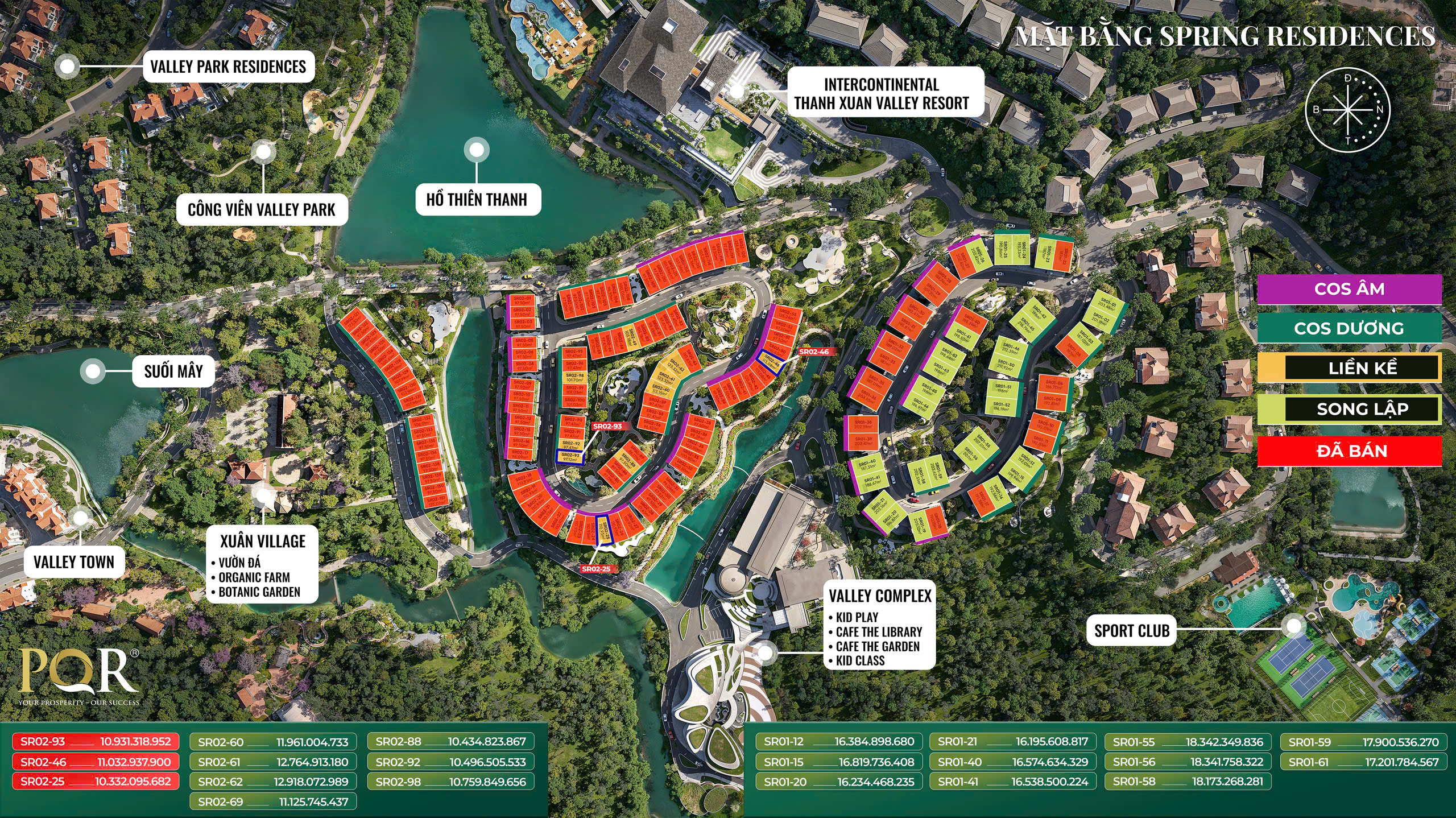Bảng giá Biệt thự Spring Residences Tháng 10/2025
