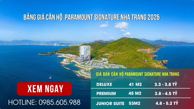 Bảng giá căn hộ Paramount Signature Libera Nha Trang Bảng giá căn hộ Paramount Signature Libera Nha Trang