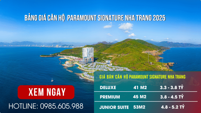 Bảng giá căn hộ Paramount Signature Libera Nha Trang