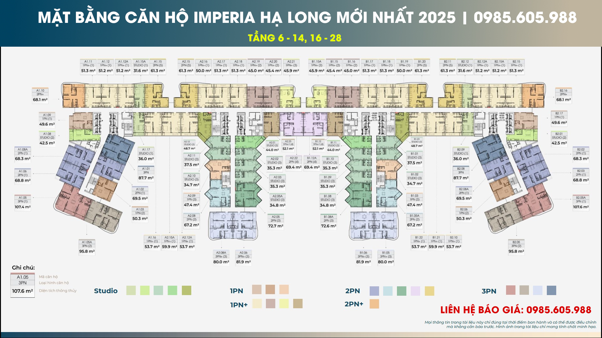 Mặt bằng hướng view căn hộ Imperia Hạ Long Mik group 2025 Mặt bằng hướng view căn hộ Imperia Hạ Long Mik group 2025