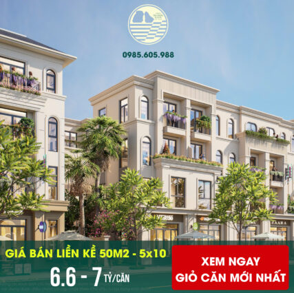 Giá bán liền kề 50m2Vin Hạ Long Xanh