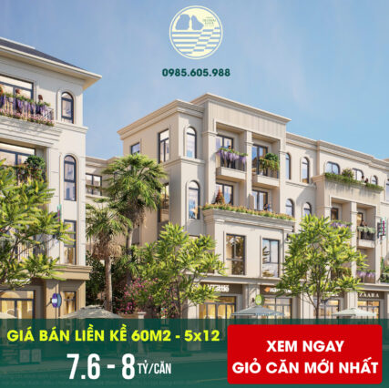 Giá bán liền kề 60m2Vin Hạ Long Xanh