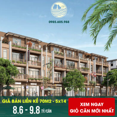 Giá bán liền kề 70m2Vin Hạ Long Xanh