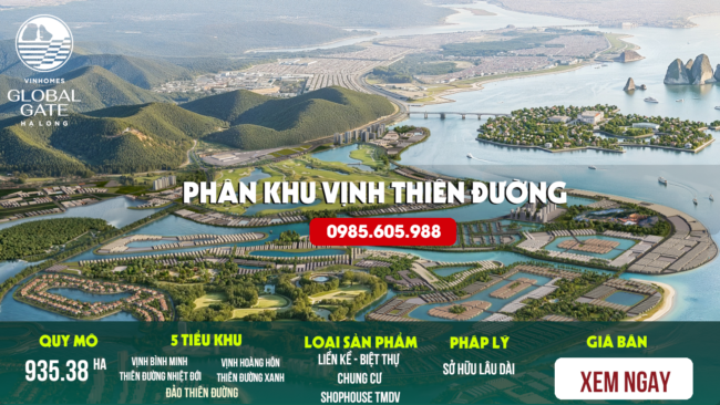 Phân khu Vịnh Thiên Đường Vinhomes Hạ Long Xanh