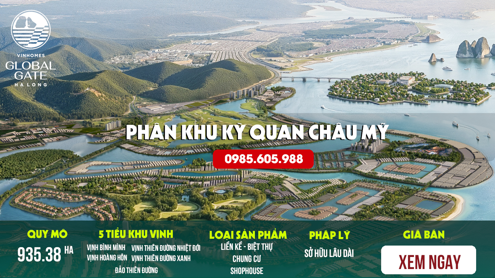 Phân khu Châu Mỹ tại Vinhomes Hạ Long Xanh
