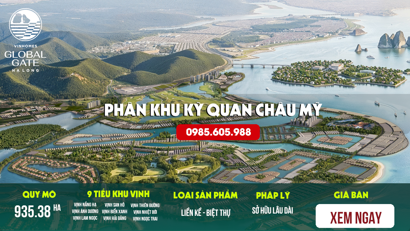 Phân khu Châu Mỹ tại Vinhomes Hạ Long Xanh