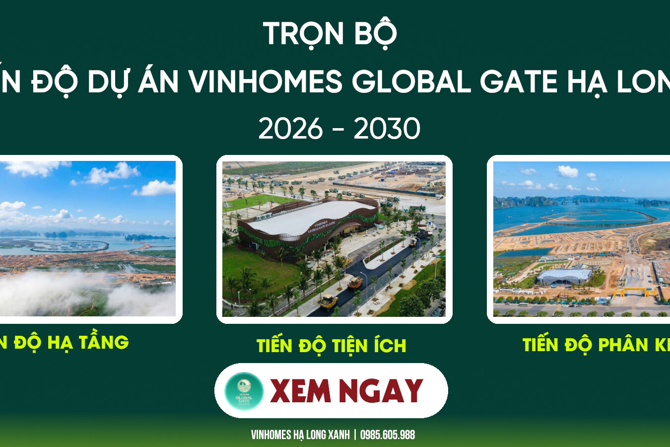 Trọn bộ Tiến độ dự án Vinhomes Hạ Long Xanh 2026 - 2030