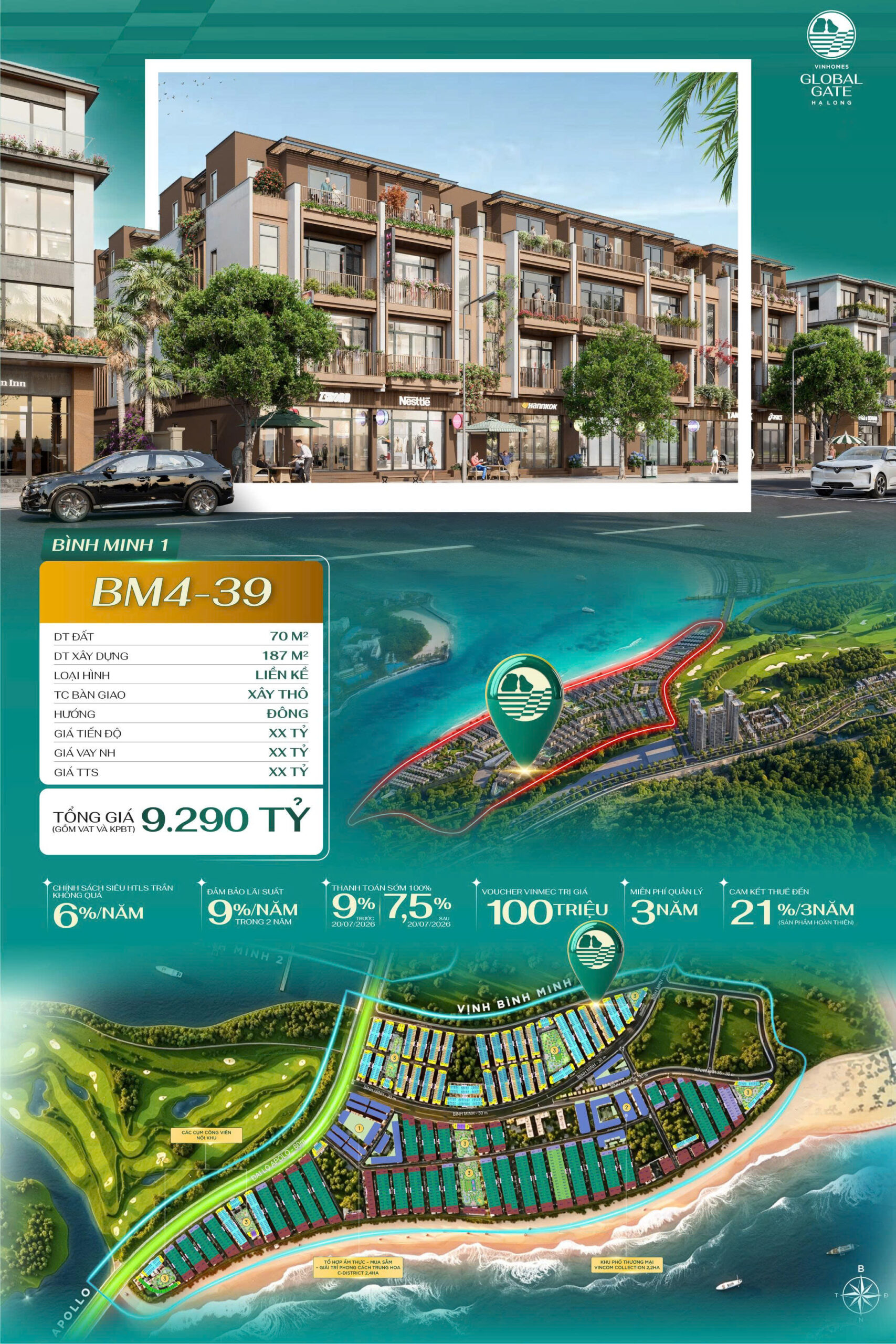 GIÁ BÁN VỊNH BÌNH MINH MÃ CĂN LIỀN KỀ BM4-39 | HẠ LONG XANH