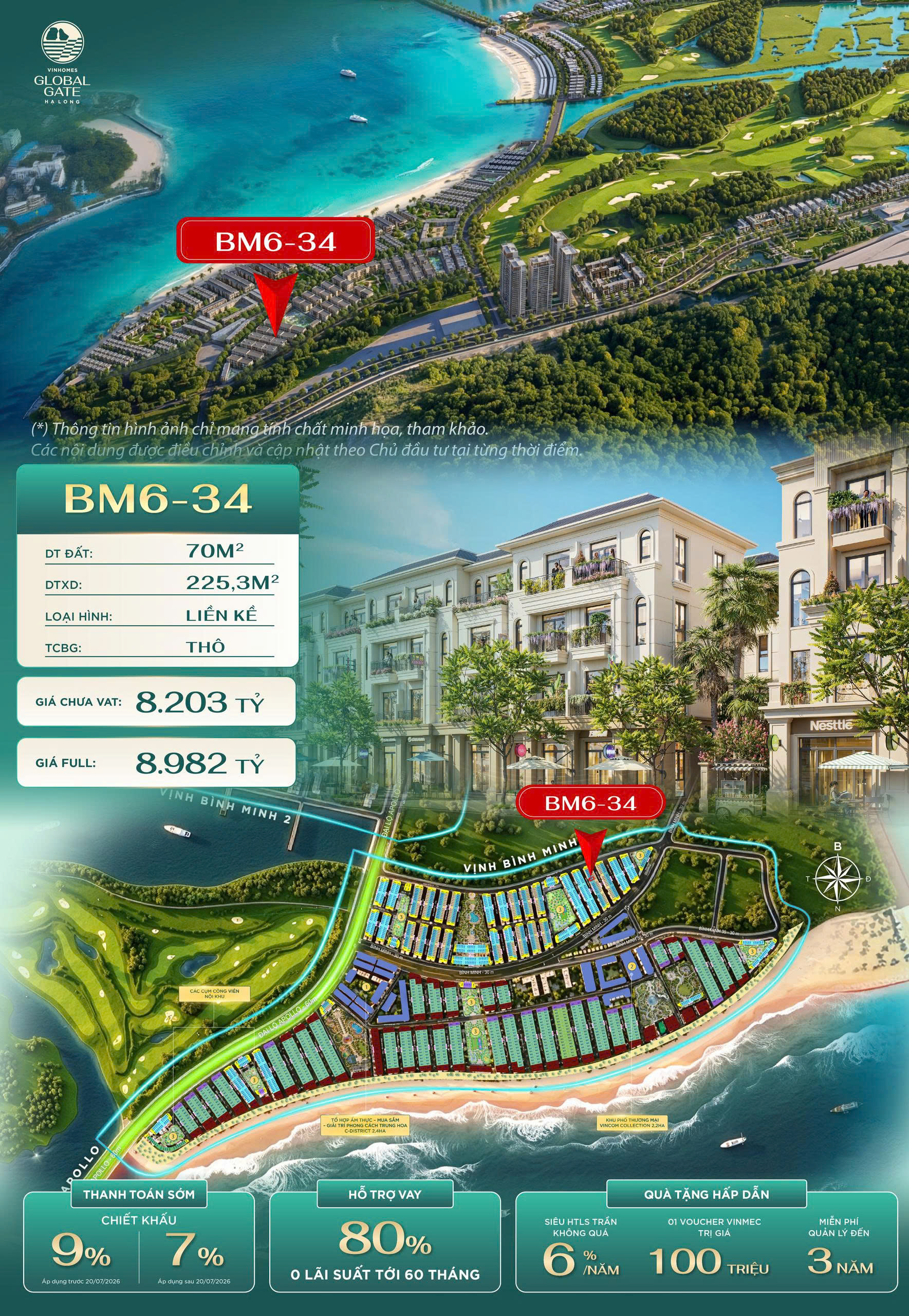 GIÁ BÁN VỊNH BÌNH MINH MÃ CĂN LIỀN KỀ BM6-34 | HẠ LONG XANH