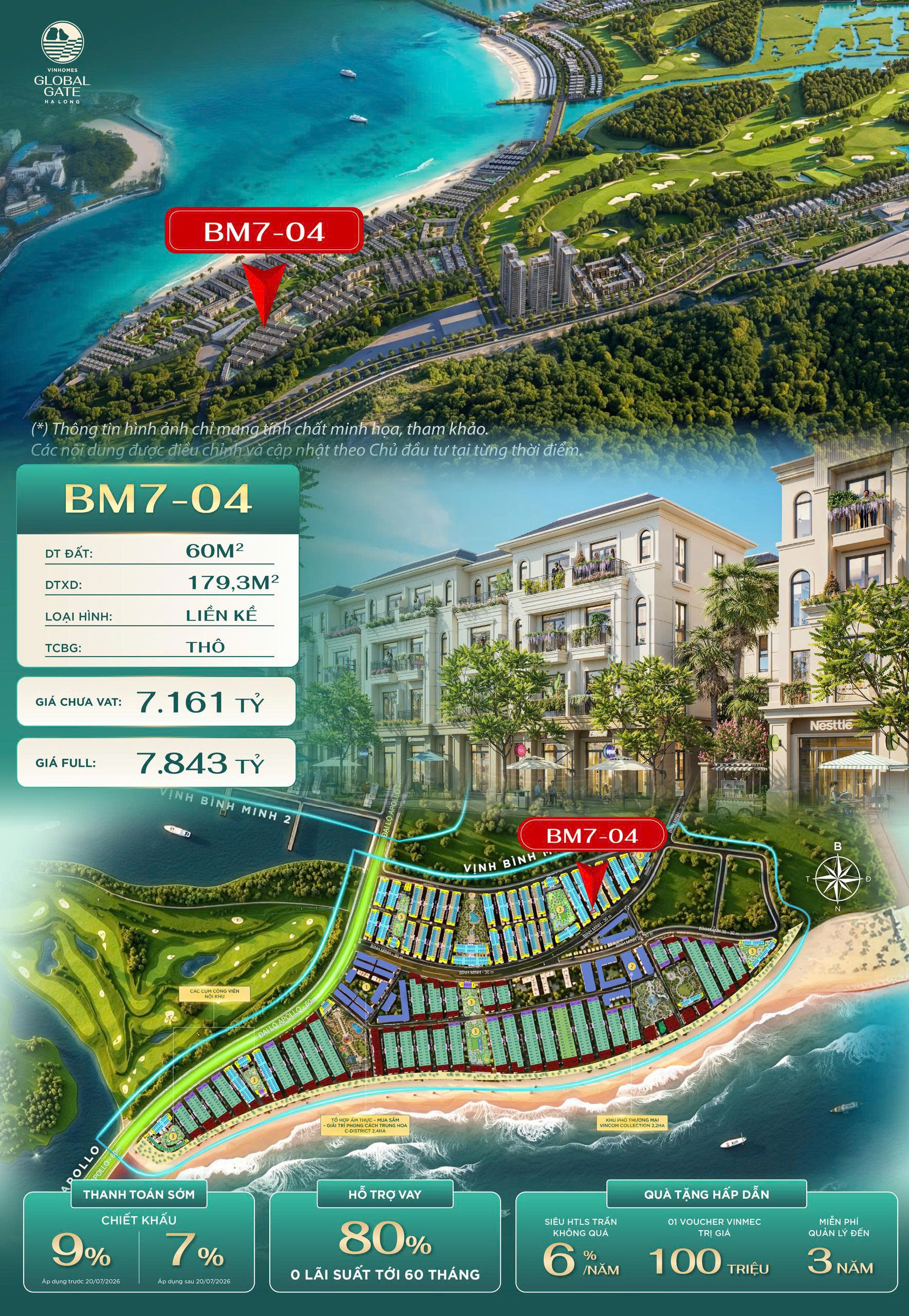 GIÁ BÁN VỊNH BÌNH MINH MÃ CĂN LIỀN KỀ BM7-04 | HẠ LONG XANH