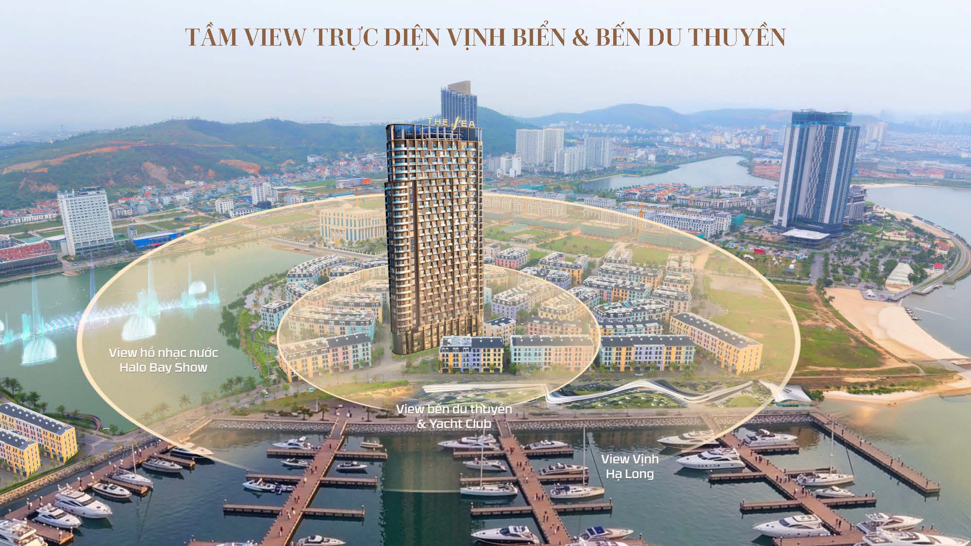 Vị trí dự án The Sea Hạ Long địa chỉ: Lô AD4, bán đảo 2, kđt Hạ Long Marina cạnh bến du thuyền