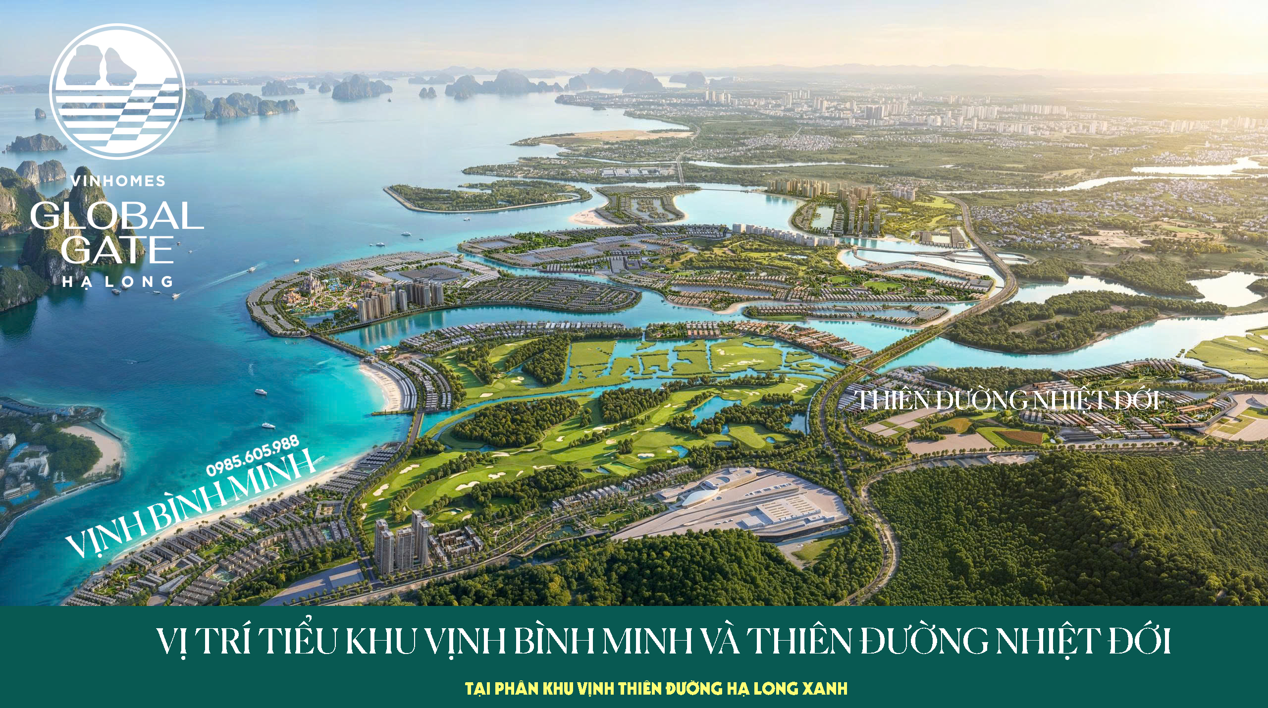 Vị trí tiểu khu dự án Vịnh Bình Minh và Thiên Đường Nhiệt Đới tại Hạ Long Xanh Vị trí tiểu khu dự án Vịnh Bình Minh và Thiên Đường Nhiệt Đới tại Hạ Long Xanh