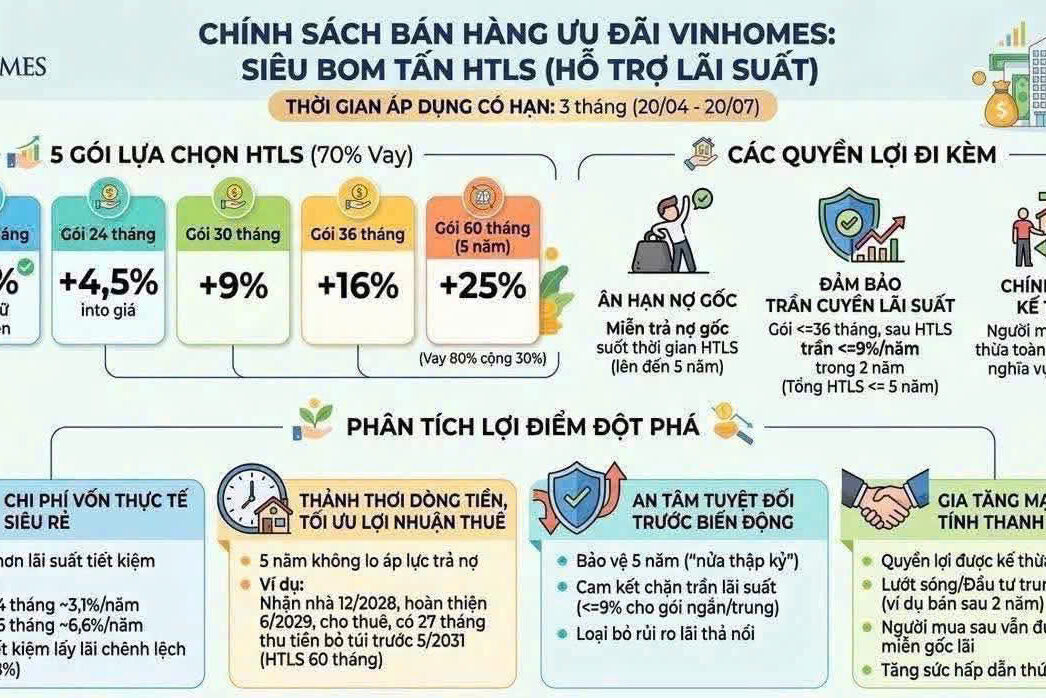 Chính sách bán hàng ưu đãi Vinhomes 2026
