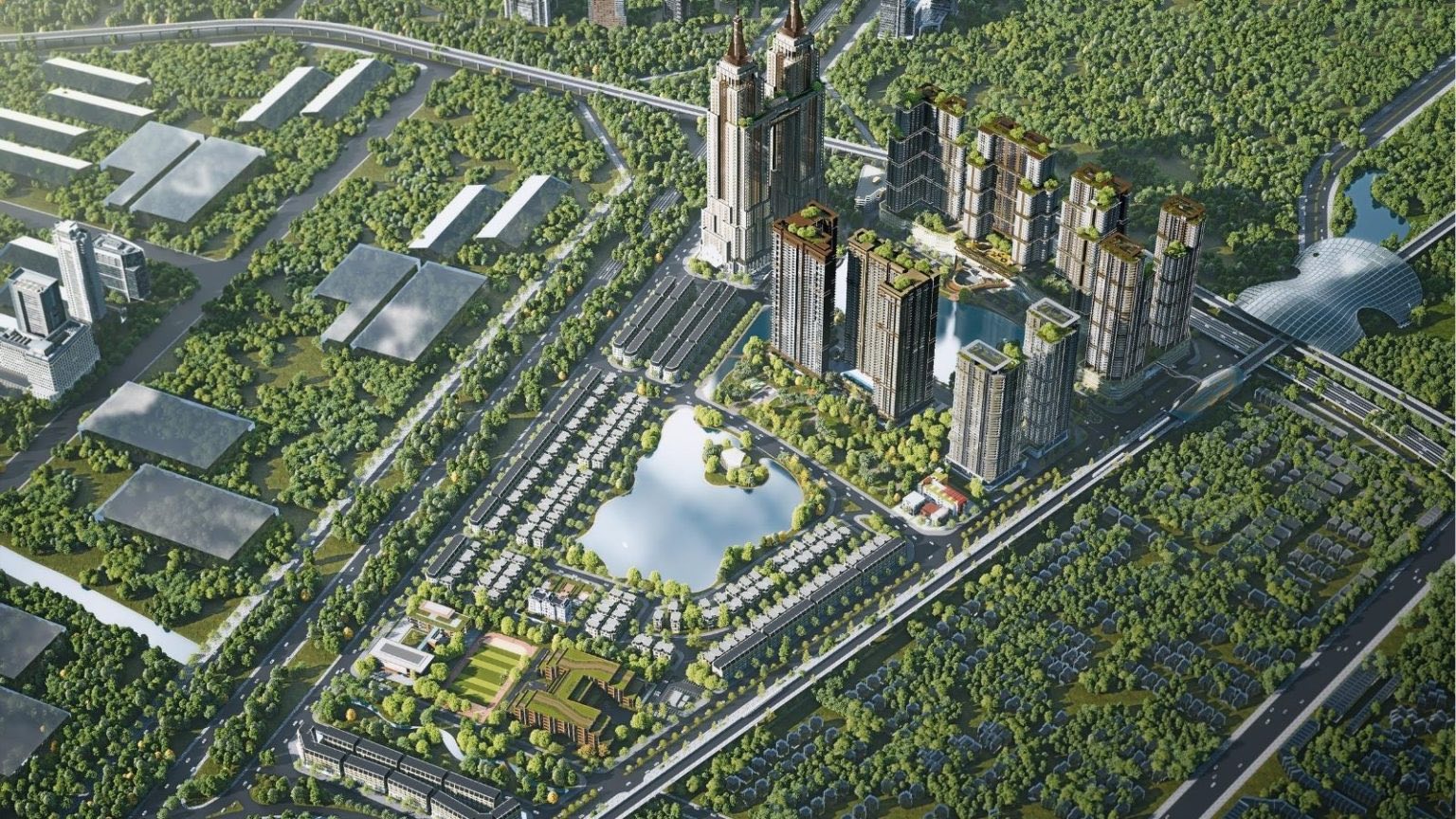 Hình ảnh phối cảnh dự án Khu đô thị mới Hateco Đông Anh 2026 Hình ảnh phối cảnh dự án Khu đô thị mới Hateco Đông Anh 2026