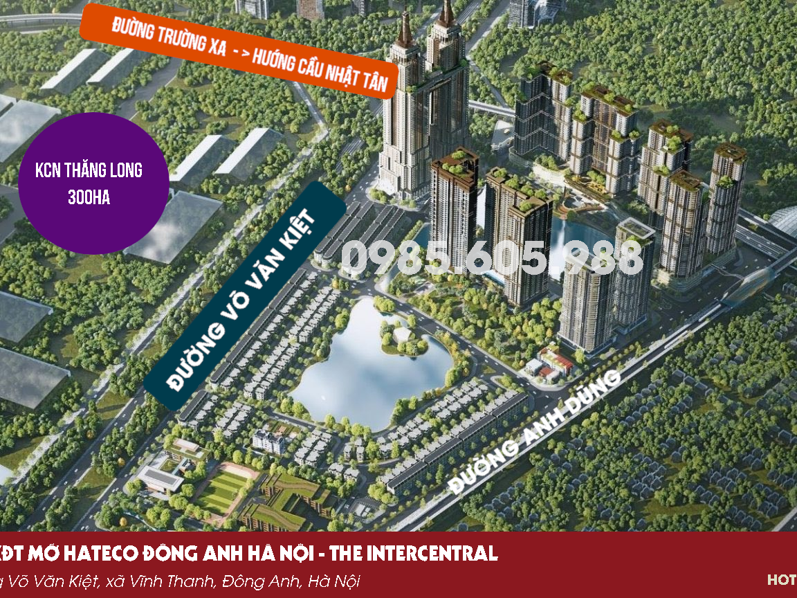 Vị trí dự án Hateco Đông Anh Hà Nội