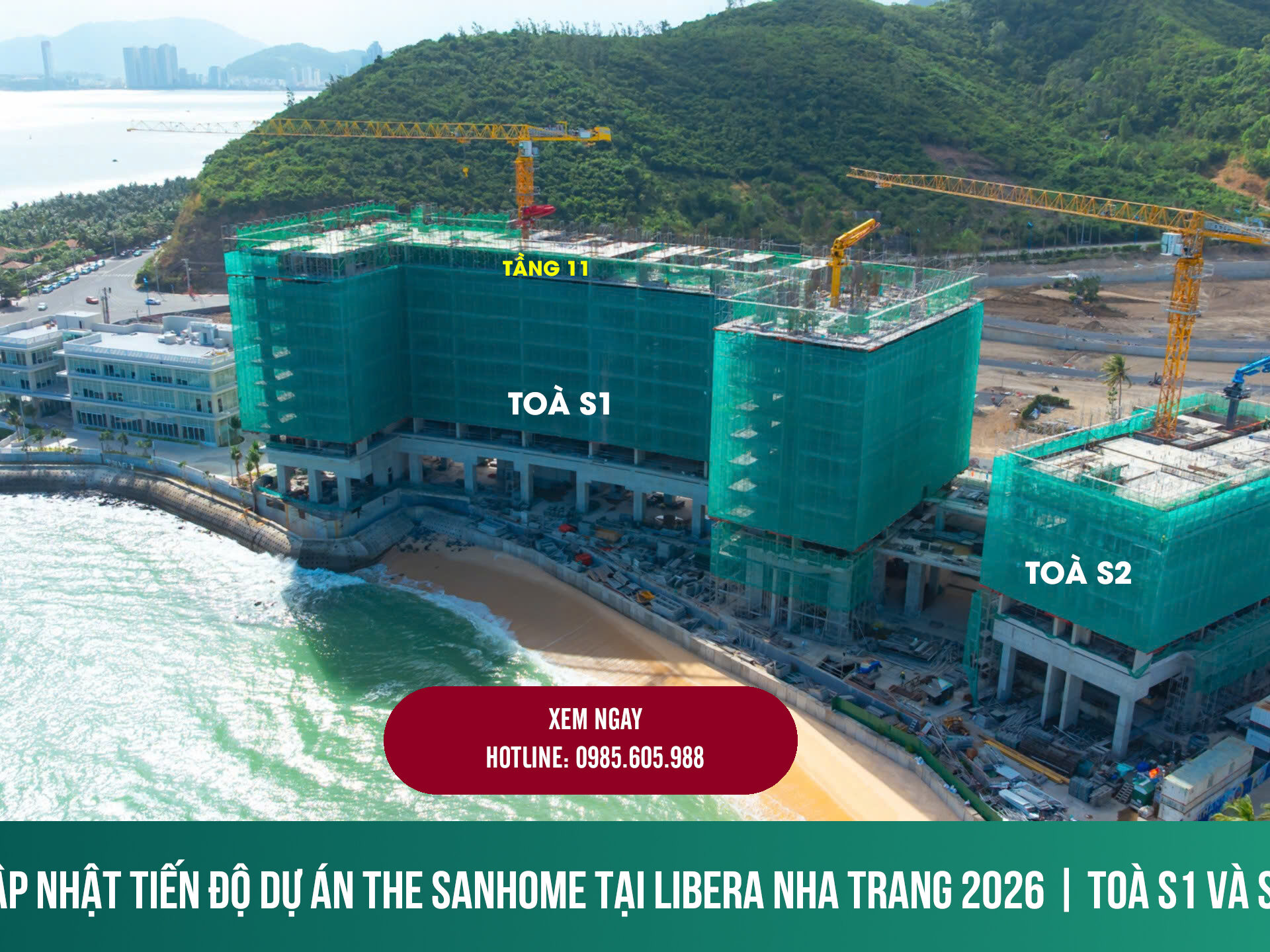 Tiến độ dự án căn hộ Sanhome Libera Nha Trang Tháng 1/2026