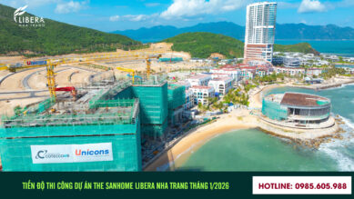 Tiến độ dự án căn hộ Sanhome Libera Nha Trang Tháng 1/2026