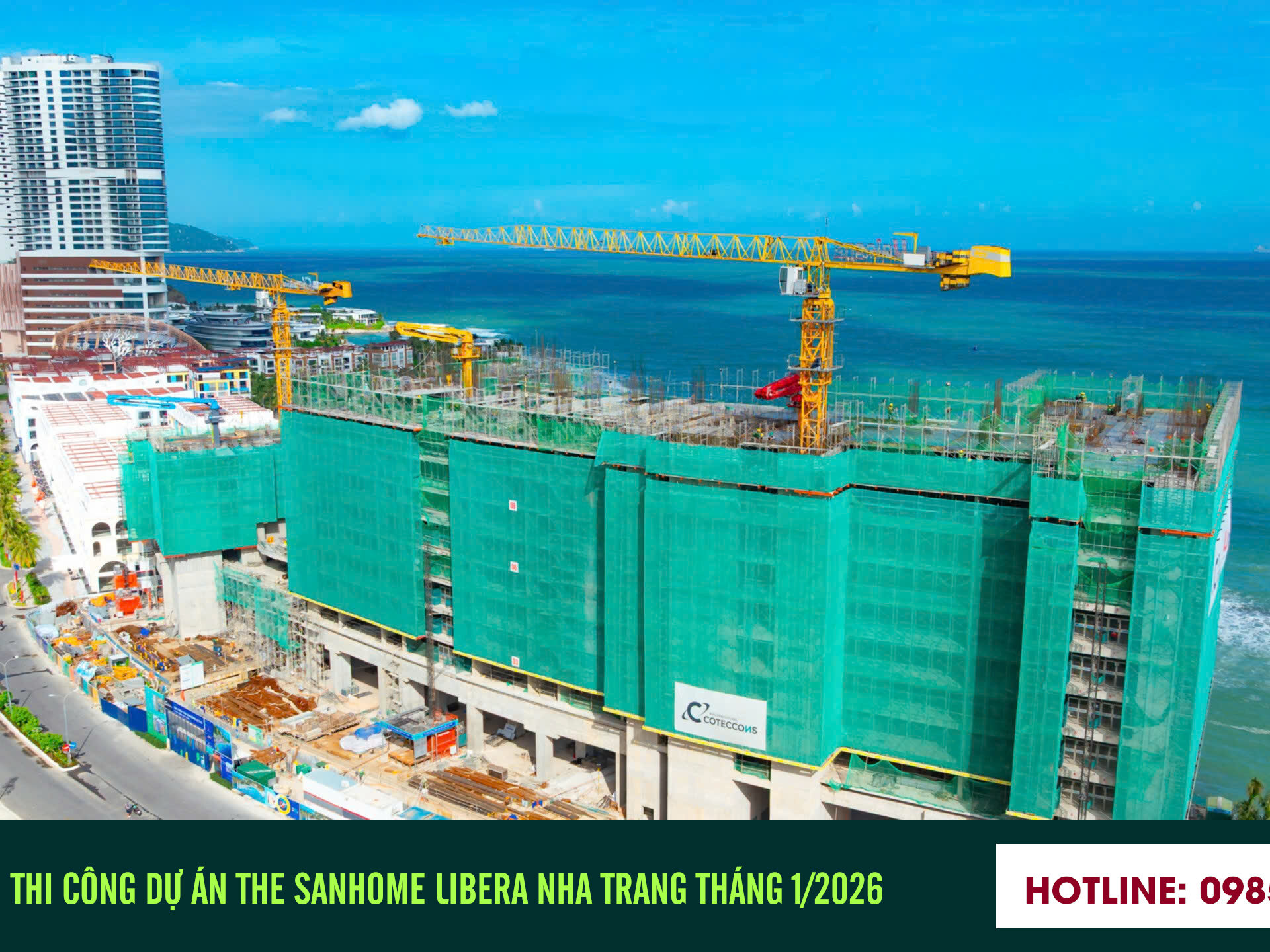 Tiến độ dự án căn hộ Sanhome Libera Nha Trang Tháng 1/2026