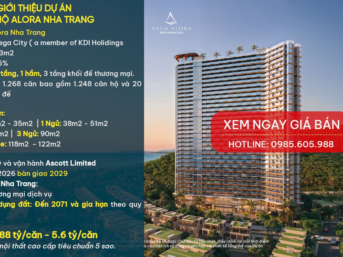 Giới thiệu dự án căn hộ Alora Nha Trang tại Libera Nha TRang 2026
