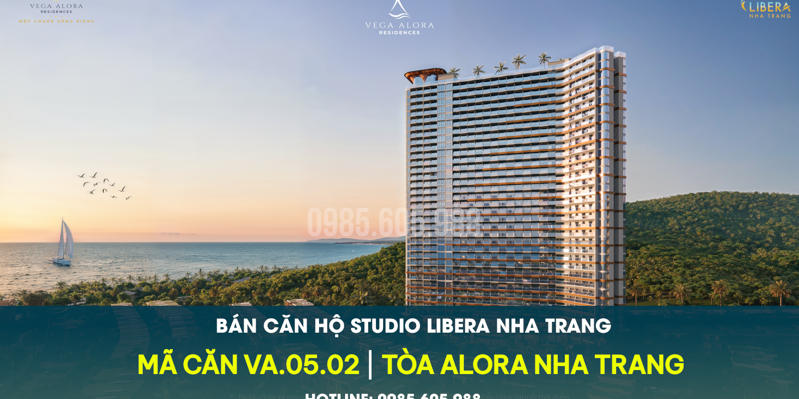 Bán căn hộ Studio Alora Nha Trang Mã Căn VA0502. Liên hệ: 0985.605.988
