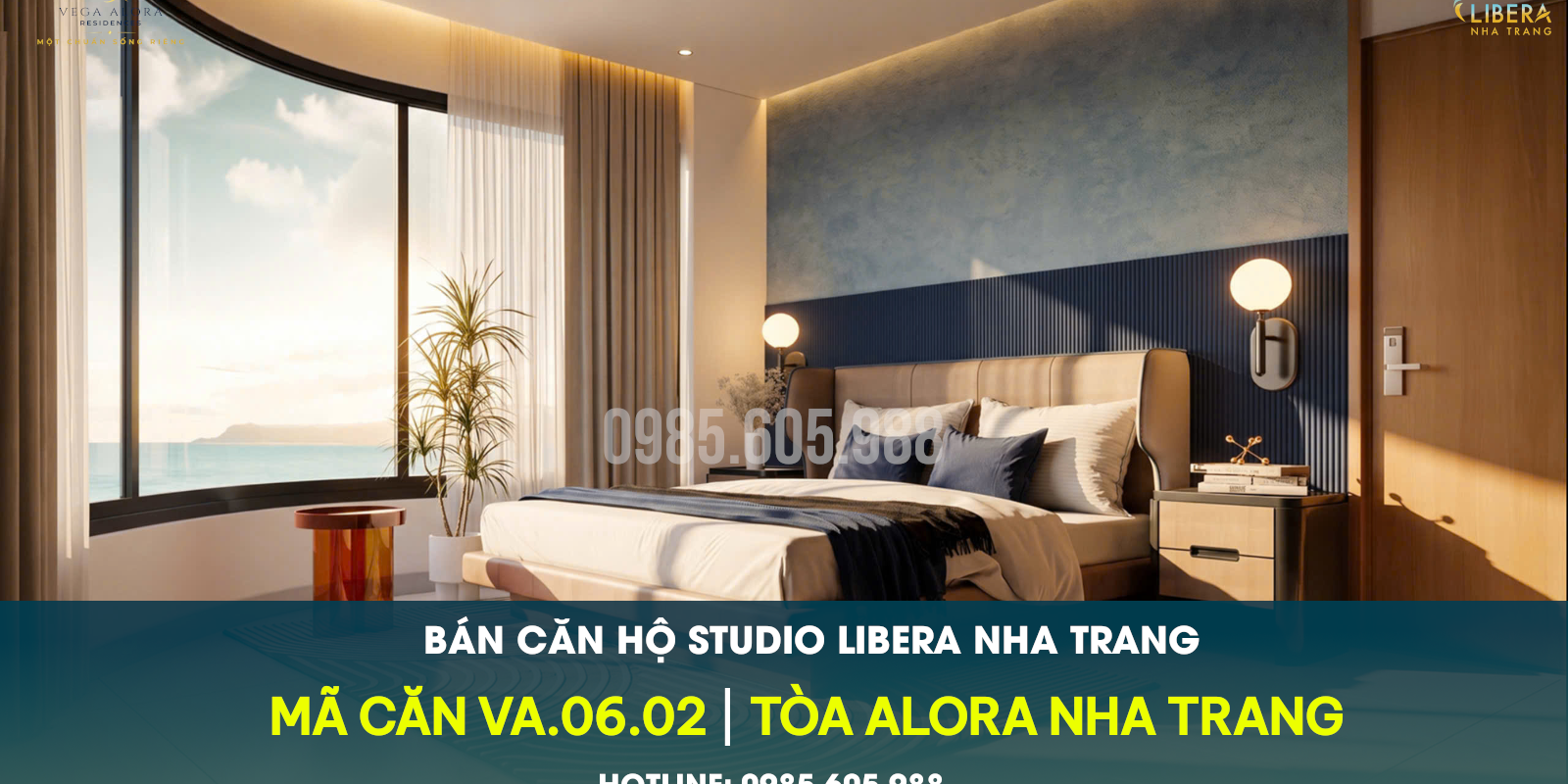 Bán căn hộ Studio Alora Nha Trang Mã Căn VA0602. Liên hệ: 0985.605.988